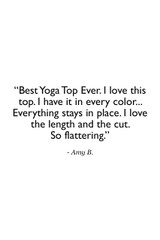 Black Grace Yoga Halter Customer Review Quote