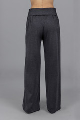 High waisted wide leg pants - grey