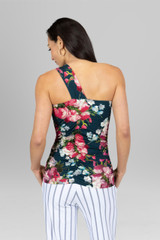 one shoulder tops- floral