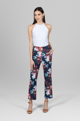 crop flare pants - spring floral