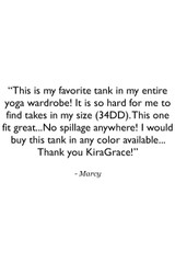 Warrior Caged Yoga Tank Customer Review Quote