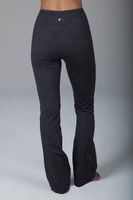 Compressive Grey High Waist Bootcut Yoga Pants back view