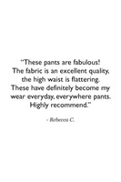 High Waist Wide Leg Pant (Black) Customer Review Quote
