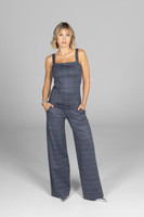 plaid wide leg pants