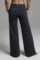 Black Loose Fitting Yoga Pants back view