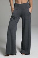Grey Loungewear Bottoms with Pockets front view