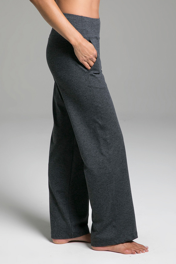 Cozy Traveler Pant (Charcoal Heather) side view with pockets