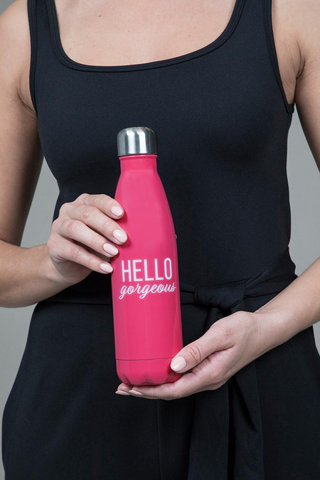 Hot Pink Handsome Water Bottle