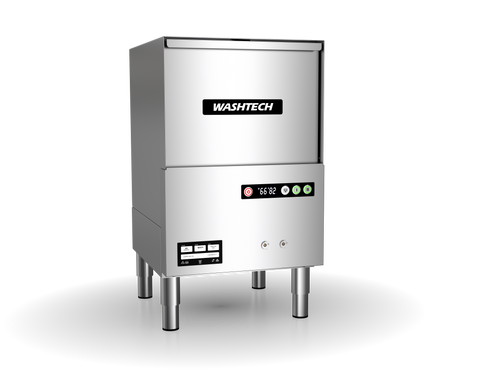 new washtech xg glasswasher showing new controls and temperature read outs
