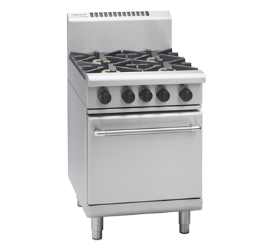 Waldorf RN8410G 600mm four burner gas stove static oven stainless steel