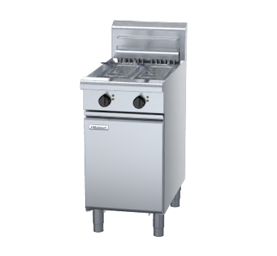 Waldorf FN8224E 450mm twin pan electric fryer stainless steel