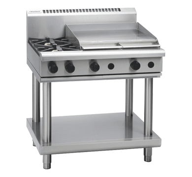 Waldorf RN8606G-LS 900mm Two Burner 600mm Grill Gas Cooktop