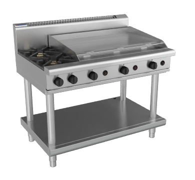 Waldorf RN8809G-LS 1200mm Two Burner 900mm Grill Gas Cooktop