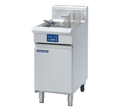 Blue Seal GT45E Vee Ray 450mm digital gas fryer, front view