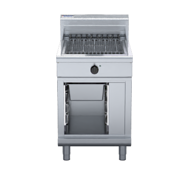 Waldorf CH8600ED-CB 600mm electric chargrill on cabinet base, front view