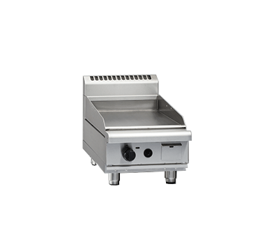 Waldorf GP8450G-B 450mm gas griddle on bench legs, front view