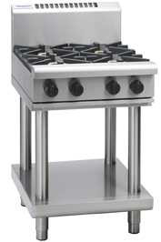 Waldorf RN8400G-LS 600mm four burner gas cooktop leg stand stainless steel