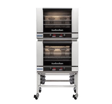 Turbofan E28D4/2 double stacked digital electric convection oven, front view