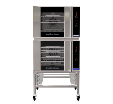 Turbofan E30M3/2 double stacked electric convection oven, front view