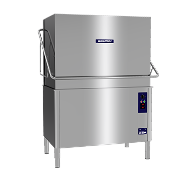 Washtech XG undercounter glasswasher side view with 365mm x 435mm glass rack