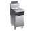 Waldorf FN8226GH-C0 twin pan gas fryer, side view with Cue black enamel control panel