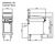 Waldorf GP8450G-CB dimension and gas connection diagram