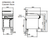 Waldorf GP8600G-CB dimension and gas connection diagram