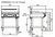 Waldorf GP8900G-LS dimension and gas connection diagram