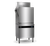 Washtech AL8C pass through warewasher side view, hood closed
