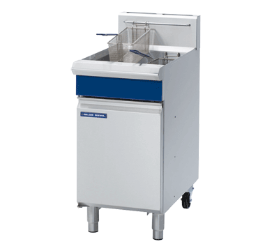 Blue Seal GT45 450mm single pan gas fryer, front view
