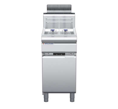 Waldorf FN8226GH 450mm twin pan gas fryer, front view