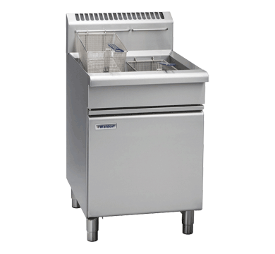 Waldorf FN8130G, front view commercial gas fryer stainless steel 600mm wide