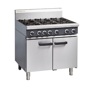 Cobra CR9D 900mm six burner gas range static oven stainless steel