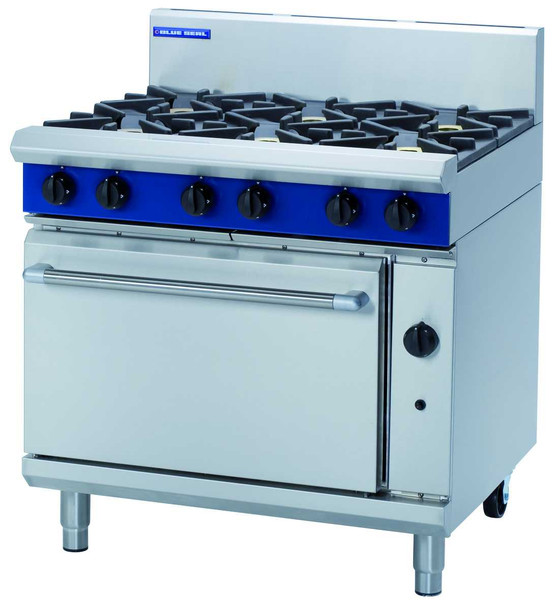 Blue Seal G506D 900mm six burner commercial gas stove static oven