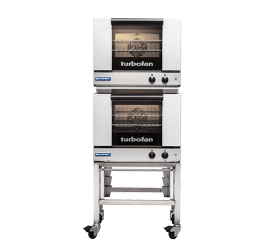Turbofan E22M3/2 double stacked electric convection oven, front view