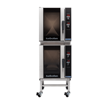 Turbofan E33D5/2 double stacked digital electric convection oven, front view