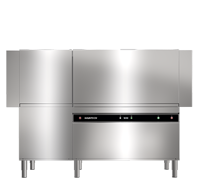 Washtech CD180 rack conveyor dishwasher, front view