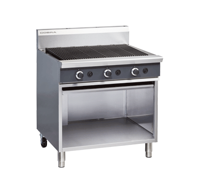 Cobra CB9 900mm gas char grill stainless steel open cabinet base