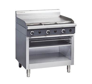 Cobra CT9 900mm gas griddle toaster stainless steel cabinet base
