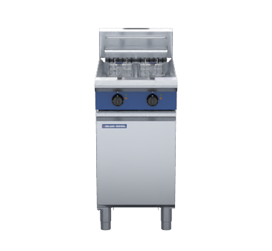 Blue Seal E44 twin pan, front view