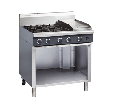 Cobra C9C 900mm Four Burner 300mm Grill Gas Cooktop