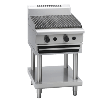 Waldorf CH8600G-LS 600mm gas char grill stainless steel leg stand