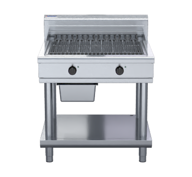 Waldorf CH8900ED-LS 900mm electric chargrill on leg stand, front view
