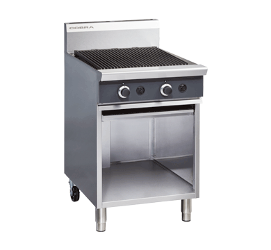 Cobra CB6 600mm gas char grill stainless steel open cabinet base