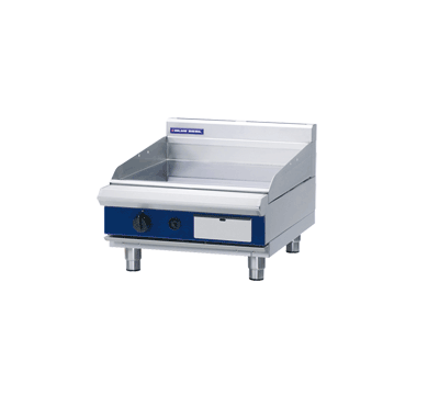 Blue Seal GP513-B 450mm gas griddle on bench legs, front view
