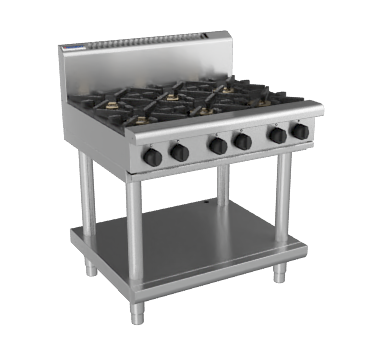 Waldorf RN8600G-LS 900mm six burner gas cooktop leg stand stainless steel