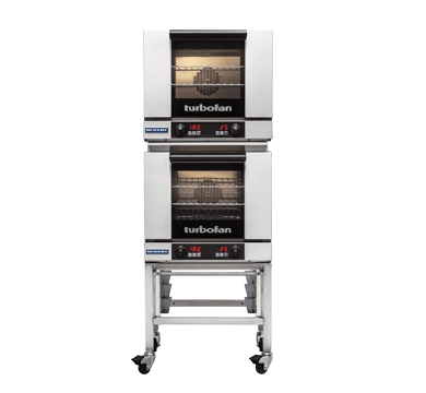 Turbofan E23D3/2 double stacked digital electric convection oven, front view