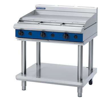 Blue Seal G516A-LS 900mm full grill gas cooktop leg stand stainless steel