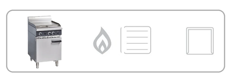 Cobra CR6B 600mm full grill gas stove static oven stainless steel