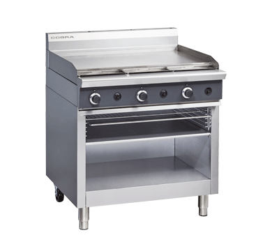 Cobra CT9 900mm gas griddle toaster stainless steel cabinet base